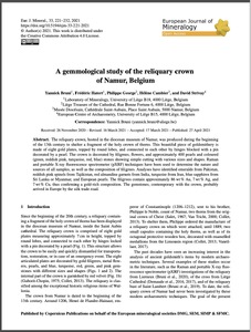 A gemmological study of the reliquary crown of Namur, Belgium